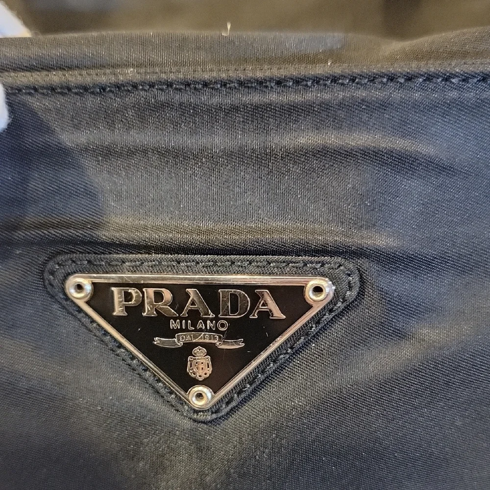 Prada Black Nylon Tote with  Straps